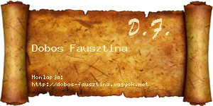 Dobos Fausztina névjegykártya